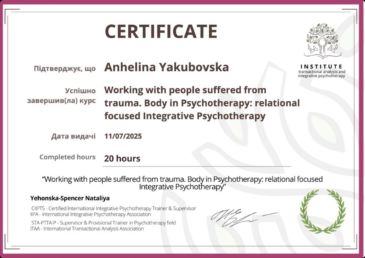 Trauma · Body in Relational Integrative Psychotherapy