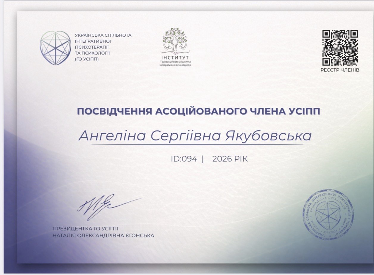 Посвідчення асоційованого члена УСІПП